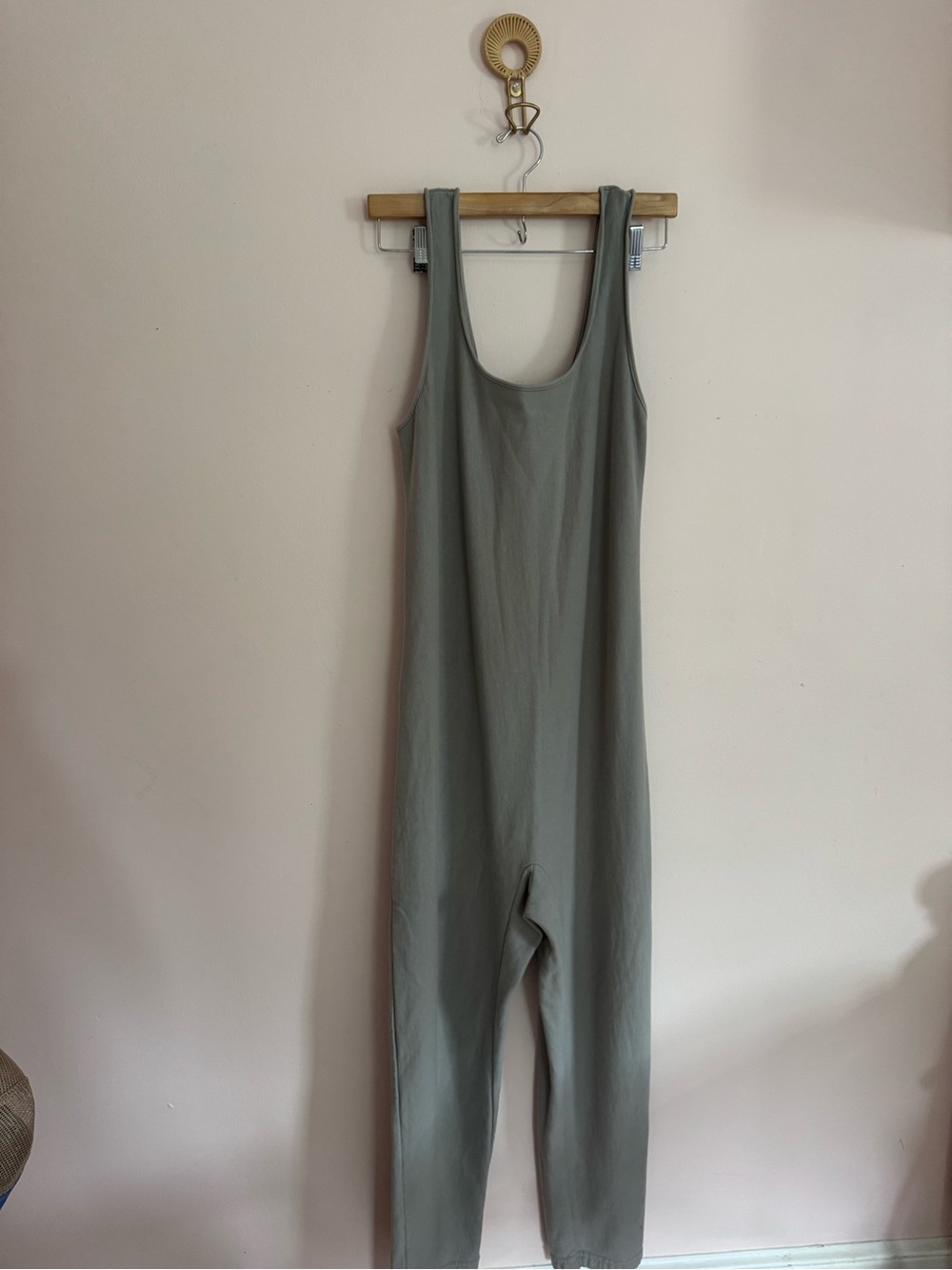 TKEES Sage Green Sleeveless Scoop-Neck Jumpsuit